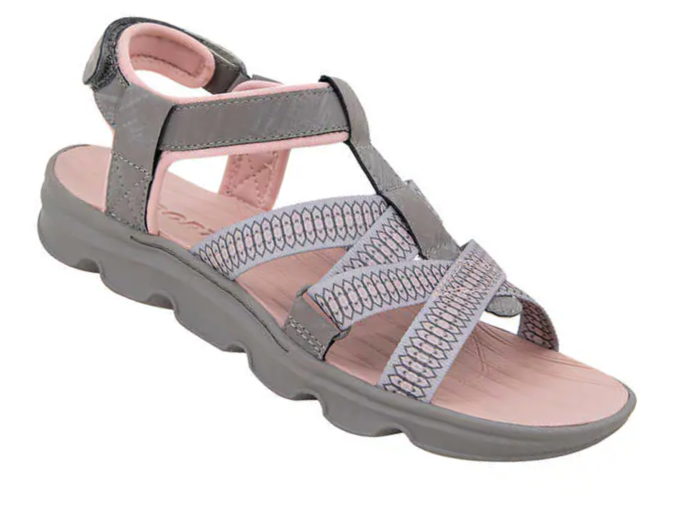 Jsport Ladies' Strap Sandal, Gray